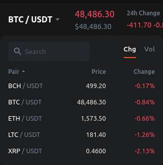 Select Trading Pair